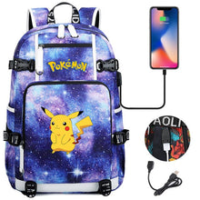 Lade das Bild in den Galerie-Viewer, Pokemon Rucksack mit USB - ideal für Laptops kaufen
