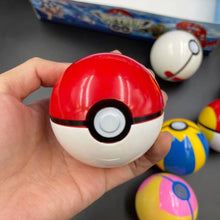 Lade das Bild in den Galerie-Viewer, Große Pokebälle (ca. 8cm) mit Figuren (8 Stk. im Spiel Set) kaufen