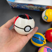 Lade das Bild in den Galerie-Viewer, Große Pokebälle (ca. 8cm) mit Figuren (8 Stk. im Spiel Set) kaufen