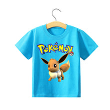 Lade das Bild in den Galerie-Viewer, Pokemon Pikachu Kinder Sommer T-Shirts in vielen Motiven und Größen kaufen