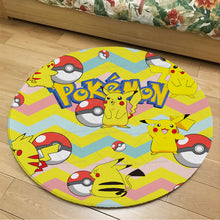 Lade das Bild in den Galerie-Viewer, Runder Flanel Pokemon Teppich in vielen Motiven kaufen