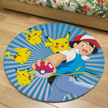 Lade das Bild in den Galerie-Viewer, Runder Flanel Pokemon Teppich in vielen Motiven kaufen