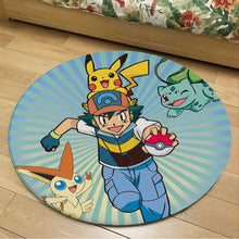 Lade das Bild in den Galerie-Viewer, Runder Flanel Pokemon Teppich in vielen Motiven kaufen