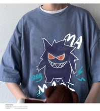 Lade das Bild in den Galerie-Viewer, Cooles Oversize T-Shirt mit Pokémon Gengar Print kaufen