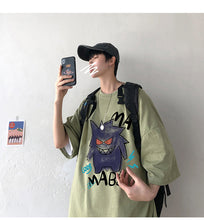 Lade das Bild in den Galerie-Viewer, Cooles Oversize T-Shirt mit Pokémon Gengar Print kaufen