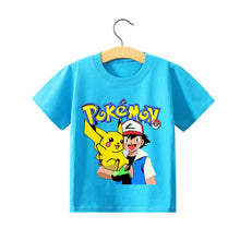 Lade das Bild in den Galerie-Viewer, Pokemon Kinder Pikachu T-Shirt für den Sommer viele Motive kaufen
