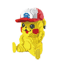 Lade das Bild in den Galerie-Viewer, Pokémon Pikachu mit Ash Ketchums Basecap 3D Bausatz, 1931 Bausteine kaufen
