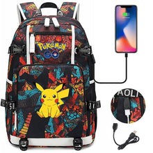 Lade das Bild in den Galerie-Viewer, Pokémon Rucksack mit Smartphone Ladefunktion kaufen