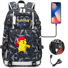 Lade das Bild in den Galerie-Viewer, Pokémon Rucksack mit Smartphone Ladefunktion kaufen