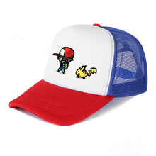 Lade das Bild in den Galerie-Viewer, Pikachu Pokemon Baseball Mützen in vielen Motiven für Kinder oder Erwachsene kaufen