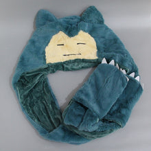 Lade das Bild in den Galerie-Viewer, Pokémon Relaxo Snorlax plüschige Cosplay Mütze mit langen Ohren kaufen