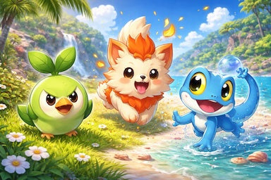 Alles über die Starter Pokémon in Pokémon Wind und Pokémon Welle