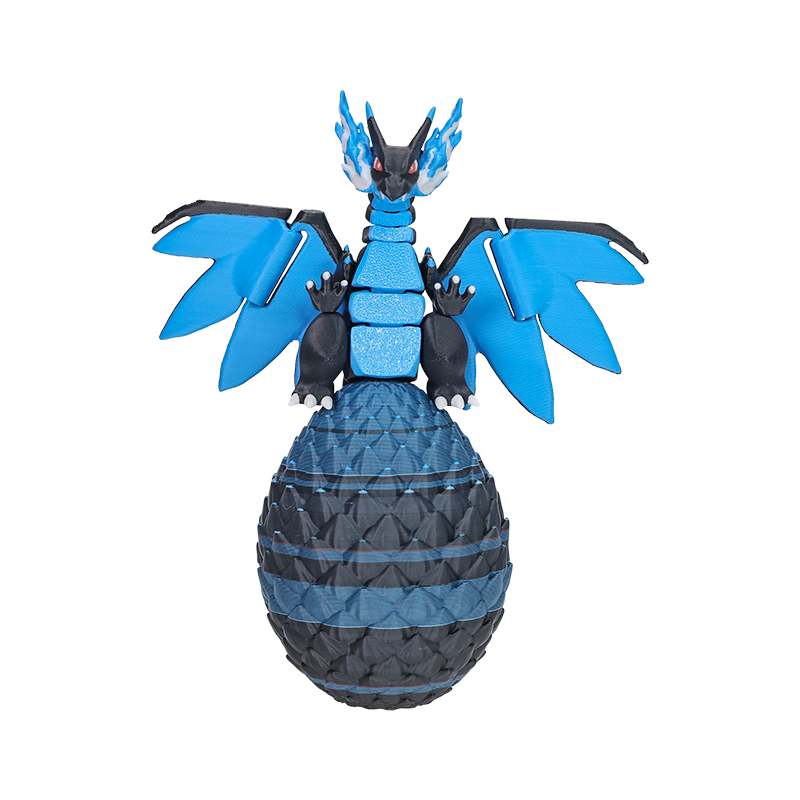 Bewegliche Mega Glurak X Pokemon Figur mit Ei Mega Charizard