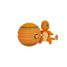 Lade das Bild in den Galerie-Viewer, Bewegliche Glumanda Charmander Pokemon Figur mit Pokeball
