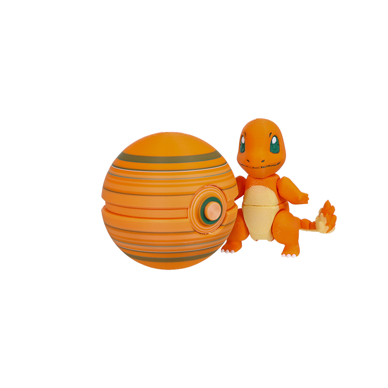 Bewegliche Glumanda Charmander Pokemon Figur mit Pokeball