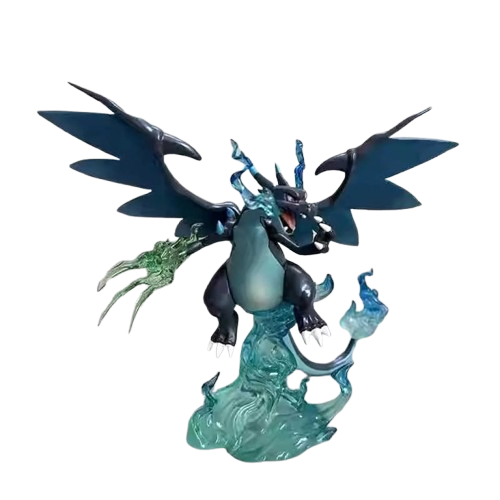 Detailreiche Pokemon Glurak Charizard oder Quajutsu Greninja Figur