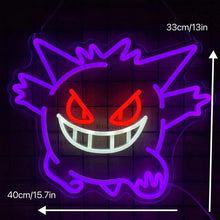 Lade das Bild in den Galerie-Viewer, Gengar Neon Wandlicht Lampe (ca. 40x33cm)
