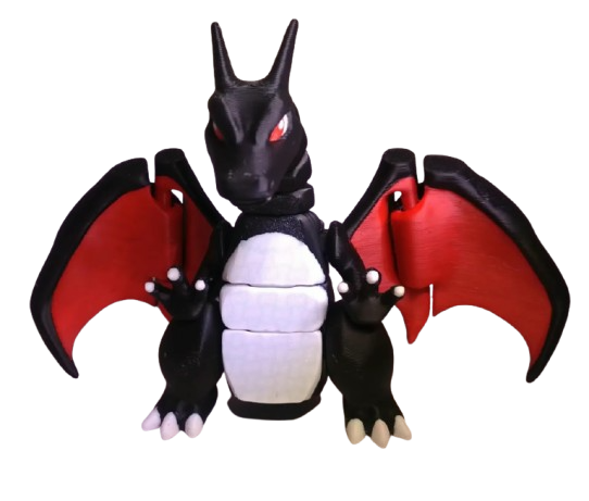 Glumanda Charmander,  Shiny Glurak oder Glutexo Charmeleon Figur