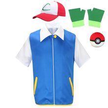 Lade das Bild in den Galerie-Viewer, Pokemon Ash Ketchum Kostüm Set Cosplay
