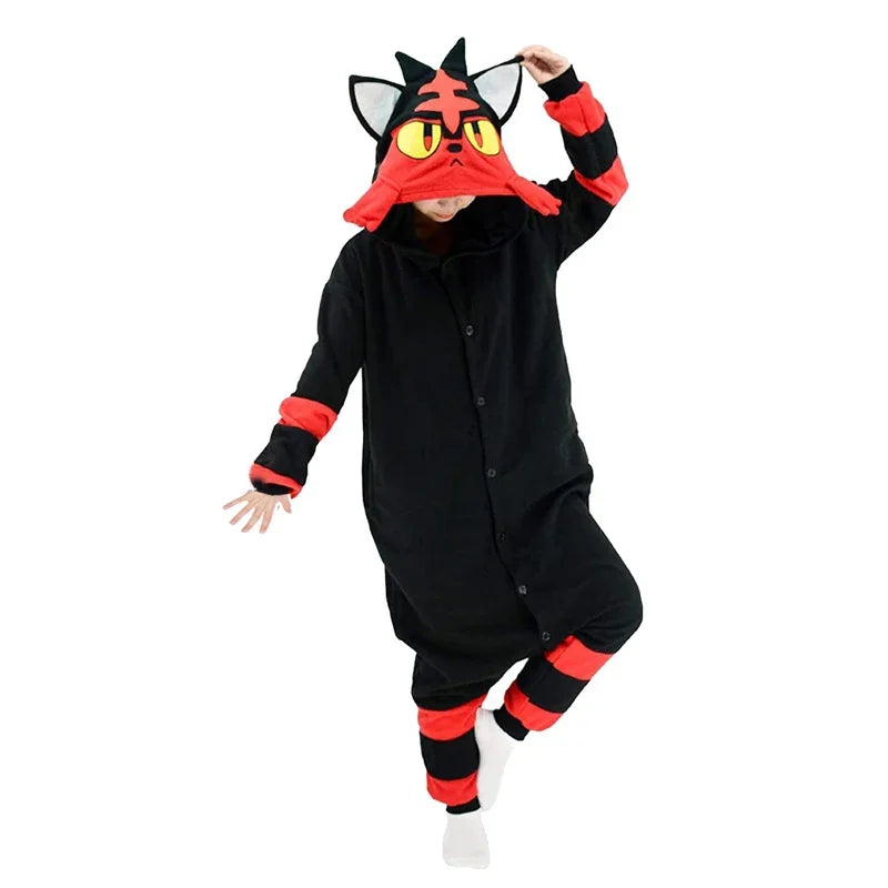 Litten Flamiau Onesie Cosplay Kostüm