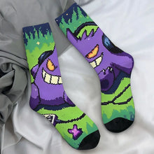 Lade das Bild in den Galerie-Viewer, Farbenfrohe Gengar Socken in vielen bunten Motiven
