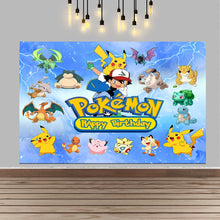 Lade das Bild in den Galerie-Viewer, Pikachu Kindergeburtstag Poster Hintergrund Banner für Geburtstag, Feier etc.
