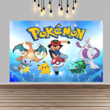 Lade das Bild in den Galerie-Viewer, Pikachu Kindergeburtstag Poster Hintergrund Banner für Geburtstag, Feier etc.

