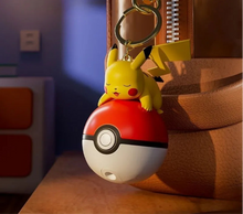 Load the image into the gallery viewer, Pokeball with Pokemon Keychain Pendant