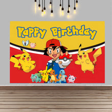 Lade das Bild in den Galerie-Viewer, Pikachu Kindergeburtstag Poster Hintergrund Banner für Geburtstag, Feier etc.
