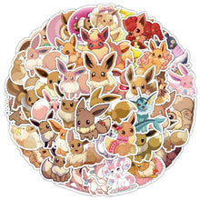 Lade das Bild in den Galerie-Viewer, Süße Evoli Eevee Aufkleber Sticker (10, 30 oder 50 Stk.)
