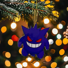 Lade das Bild in den Galerie-Viewer, Weihnachtsbaum Anhänger im Pokemon Look (Gengar, Pikachu, Schiggy, Charmander oder Pummeluff)
