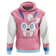 Sweat à capuche Feelinara Sylveon Pokémon en bleu ou rose