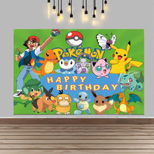 Lade das Bild in den Galerie-Viewer, Pikachu Kindergeburtstag Poster Hintergrund Banner für Geburtstag, Feier etc.
