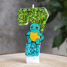 Carga la imagen en el visor de galería, Velas de Pikachu de Pokémon con purpurina para cumpleaños con año en diferentes colores