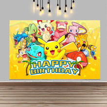 Lade das Bild in den Galerie-Viewer, Pikachu Kindergeburtstag Poster Hintergrund Banner für Geburtstag, Feier etc.
