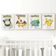 Lade das Bild in den Galerie-Viewer, Pokemon Canvas Poster im Comic Look in vielen Motiven
