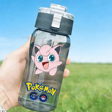Lade das Bild in den Galerie-Viewer, 600ml Pokémon Glurak, Pummeluff, Schiggy Wasserflasche Trinkflasche für Sommer und Freizeit
