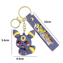 Lade das Bild in den Galerie-Viewer, Farbenfrohe Evoli Eevee Evolution Keychains, Schlüsselanhänger, Flamara, Nachtara, Blitza, Aquana etc.

