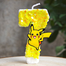 Lade das Bild in den Galerie-Viewer, Gelbe Pikachu Geburtstag Kerze mit Jahreszahl
