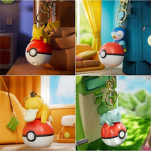 Load the image into the gallery viewer, Pokeball with Pokemon Keychain Pendant