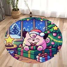 Lade das Bild in den Galerie-Viewer, Pokemon Teppich mit Weihnachts Motiven im Retro Pixel Look
