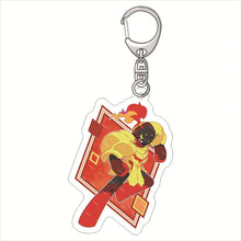 Load the image into the gallery viewer, Pokemon Meowscarada Skeledirge Ceruledge Acrylic Pendant Keychain