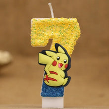 Lade das Bild in den Galerie-Viewer, Pokemon Geburtstagskerze mit Jahreszahl und Pikachu Motiv
