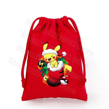 Lade das Bild in den Galerie-Viewer, Weihnachtliche Pokemon Pikachu Tassche mit Kordel für Nikolaus, Weihnachten Geschenke etc.
