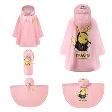 Lade das Bild in den Galerie-Viewer, Pikachu Pokemon Regenumhang Jacke für Kinder
