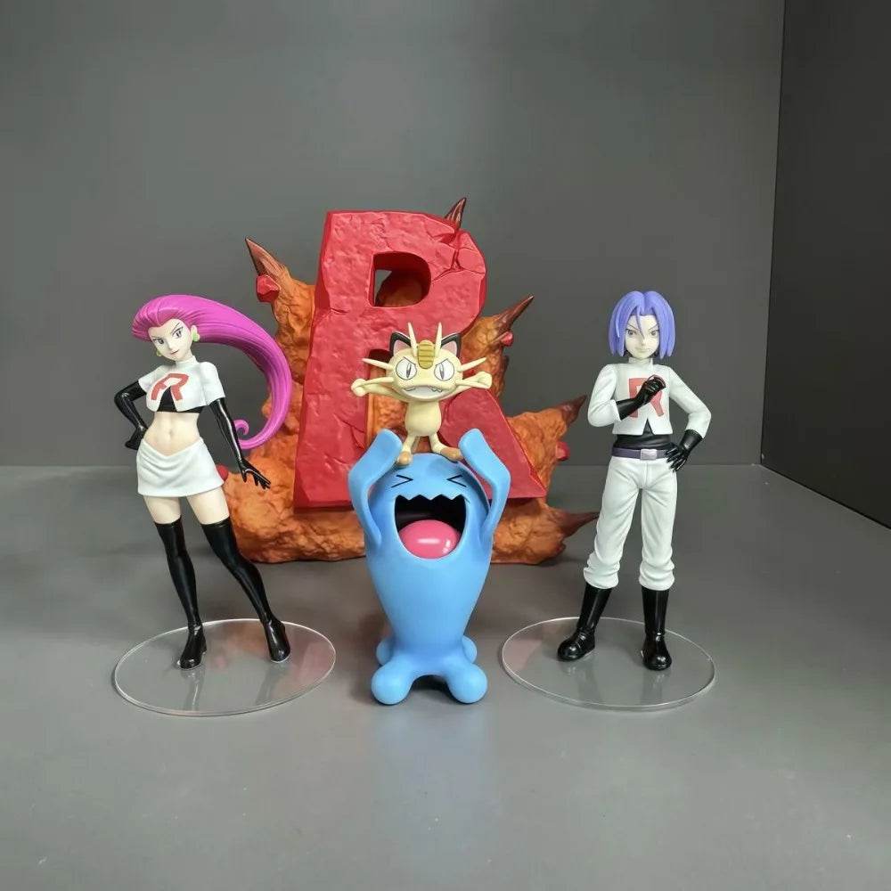 Figurine Pokémon Team Rocket 38 Cm – Jessie, James & Miaouss, Statue Collector 2024