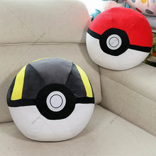 Lade das Bild in den Galerie-Viewer, Große Pokeball Plüsch Kissen (ca. 30cm)
