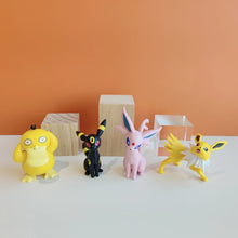 Load the image into the gallery viewer, set of 7 Pokemon figures Pikachu Lucario Jolteon Espeon Psyduck