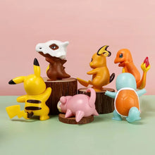 Lade das Bild in den Galerie-Viewer, 6er Set Pokemon Figuren mit Pikachu, Schiggy, Raichu, Tragosso, Flegmon und Glumanda
