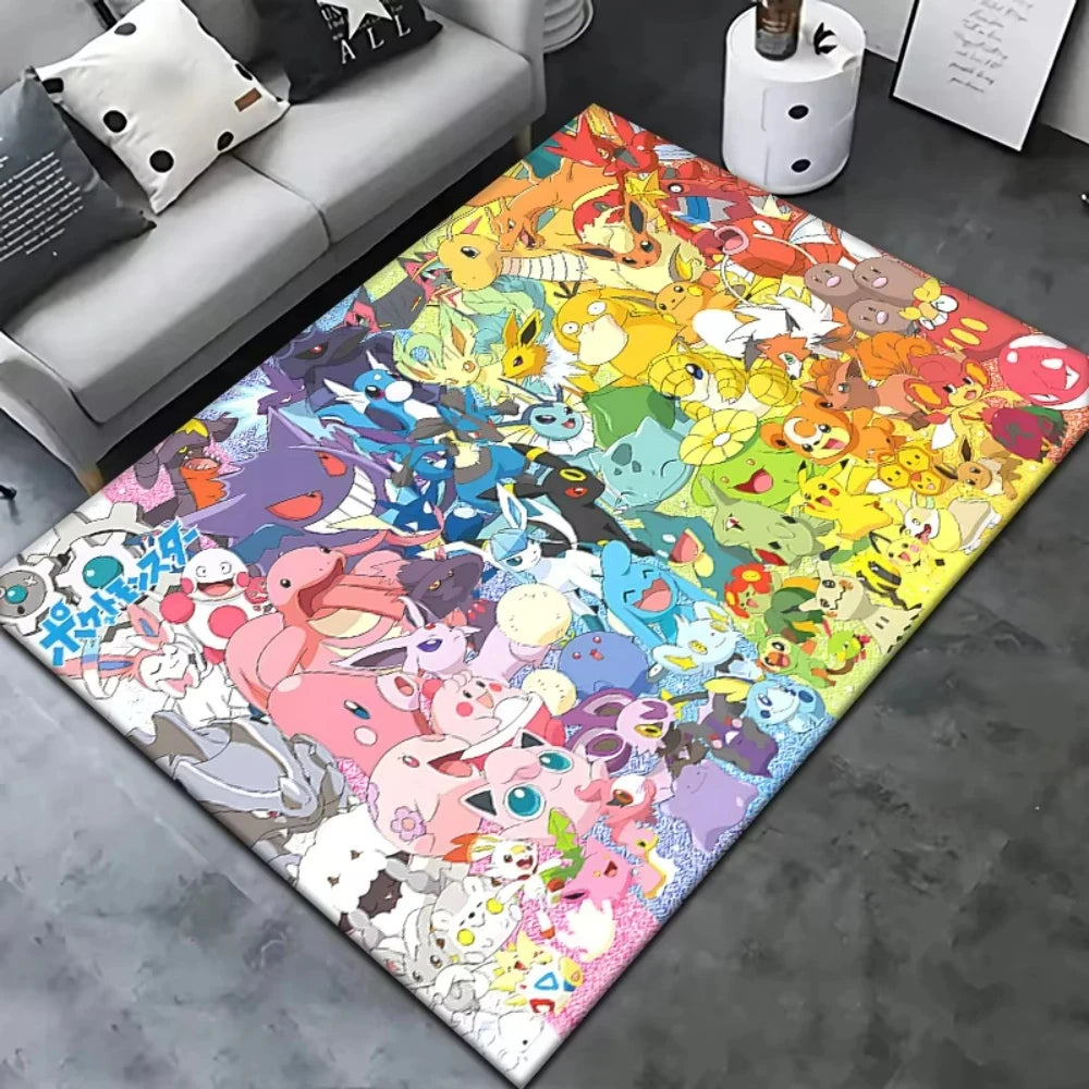 Bunter Pokemon Teppich Spielmatte mit vielen Pokemon